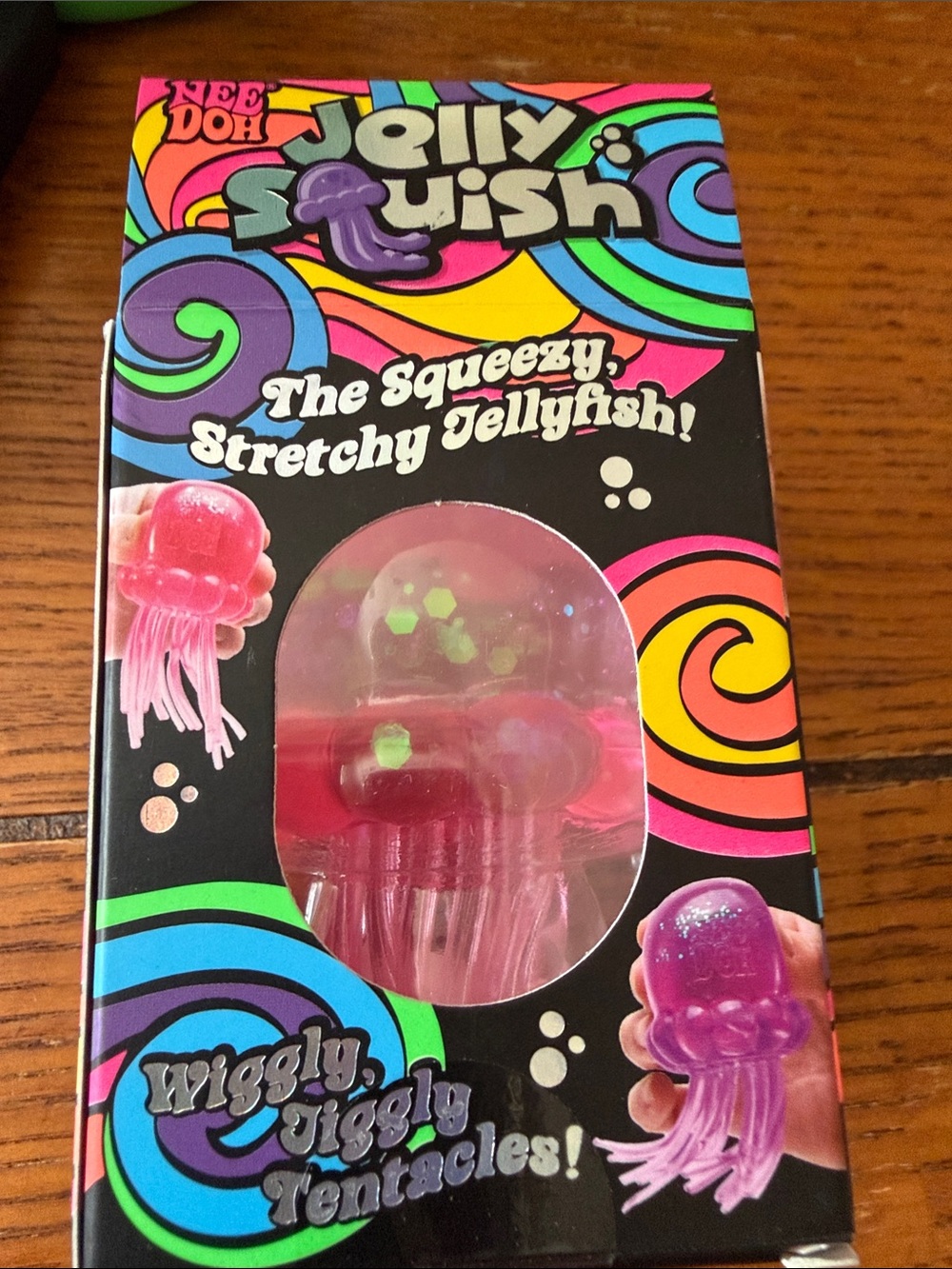 💯 AUTHENTIC Nee Doh JELLY Squish Pink Stretchy Jellyfish Toy - Picture 3 of 3